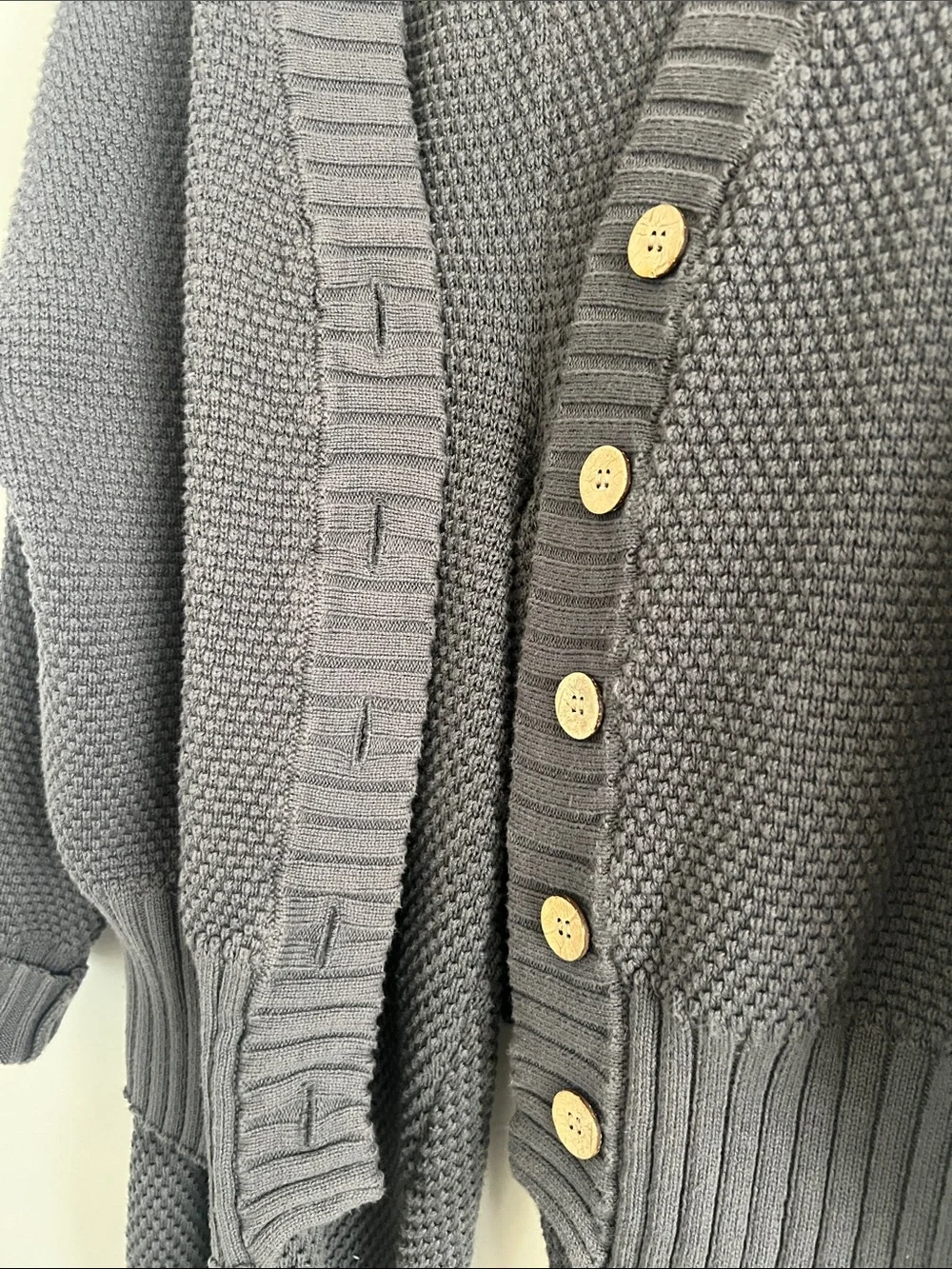 Free People Chunky Knit Two-Piece Set in Charcoal Gray - Picture 3 of 3